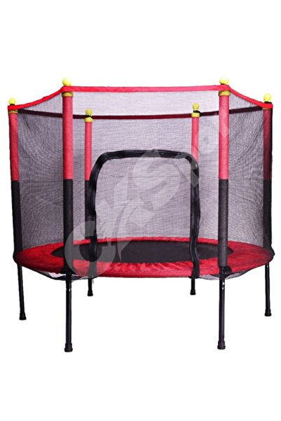 CKSPOR LUXURY 140 cm Trambolin (Kırmızı) – Fileli Çocuk Spor & Egzersiz Tramb...