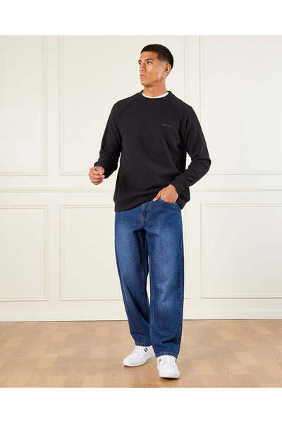 REDTAG Men Black Lounge T-Shirt