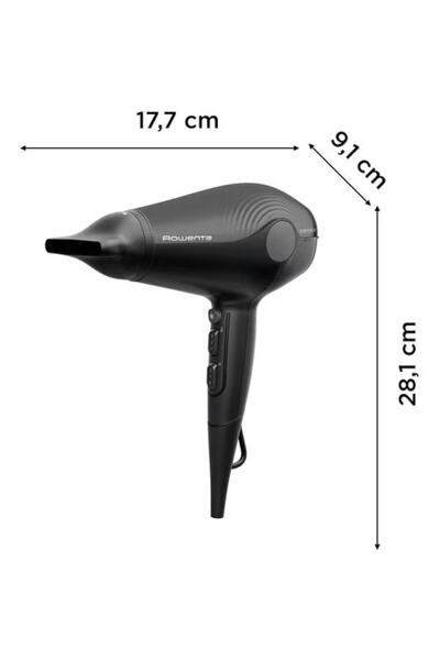 Rowenta Uscător de păr CV6430F0, 1800W, 6 viteze, 3 niveluri de temperatură, negru