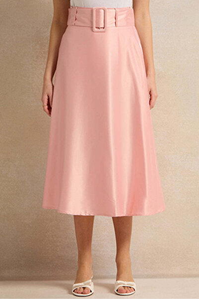 REDTAG Women Pink Midi Skirt