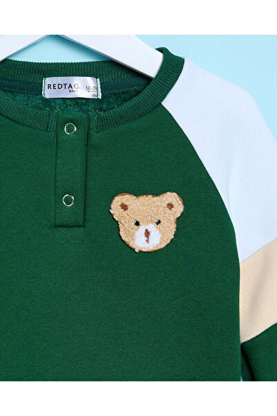 REDTAG Infant Boys Green Sweatshirt