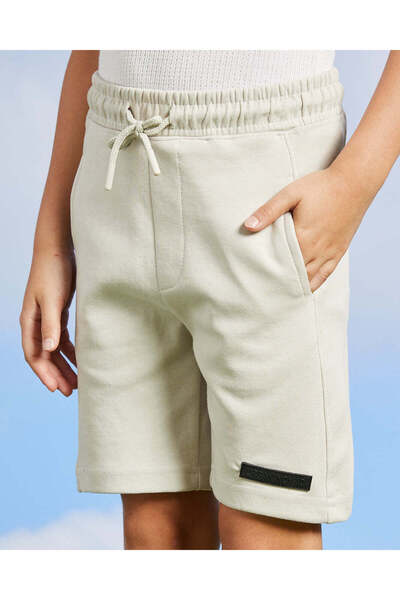 REDTAG Boys Ecru Embroidered Shorts