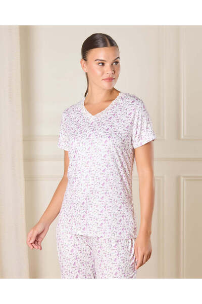 REDTAG Women White Printed Pajama Set (2 Piece)