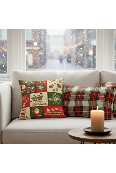 OEM Decorative Christmas pillowcase, with inner zipper, polyester, 6220-26