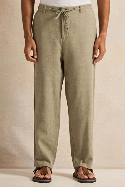 REDTAG Men Mint Solid Trousers