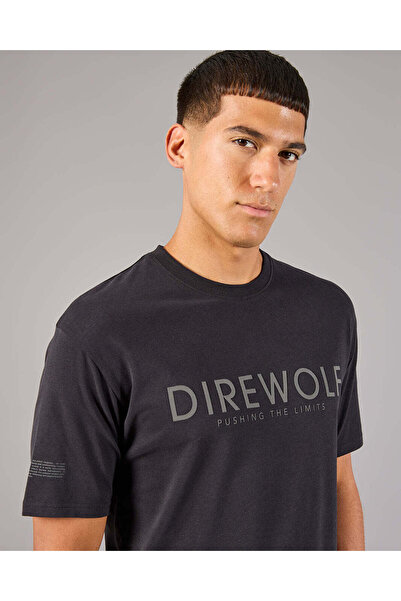 REDTAG Men Black Printed Lounge T-Shirt