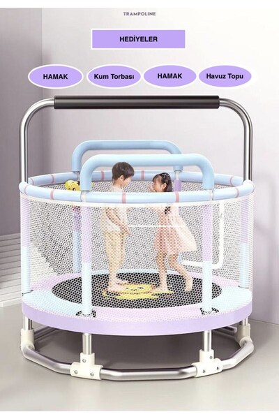CKSPOR LUXURY 150 cm Trambolin – Fileli Büyük Boy Spor Trambolini