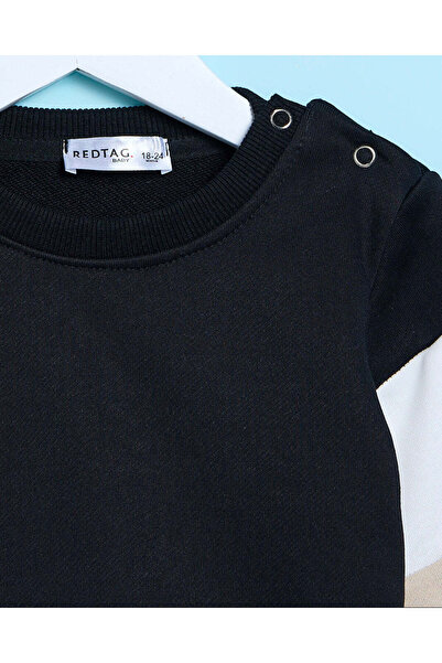REDTAG Infant Boys Black Sweatshirt