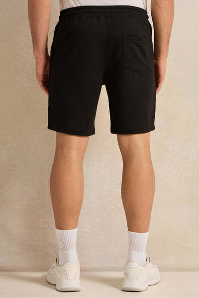 REDTAG Men Black Jacquard Active Shorts