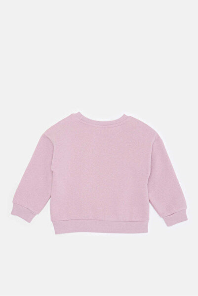 REDTAG Infant Girls Mauve Embellished Sweatshirt