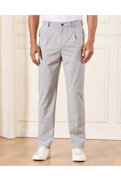 REDTAG Men Grey Formal Trousers
