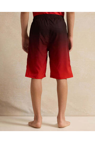 REDTAG Senior Boys Red Spiderman Print Swim Shorts