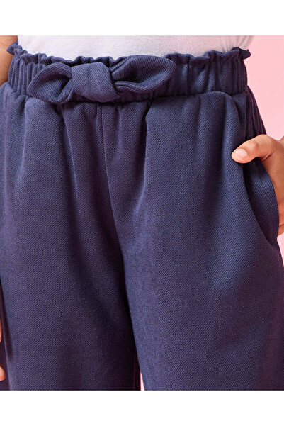 REDTAG Girls Navy With Bow Trouser