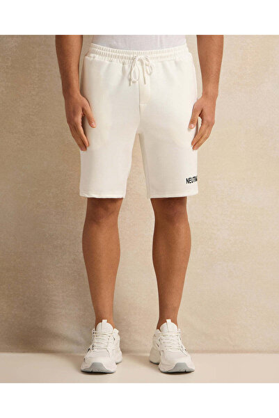 REDTAG Men Ivory Lounge Printed Short