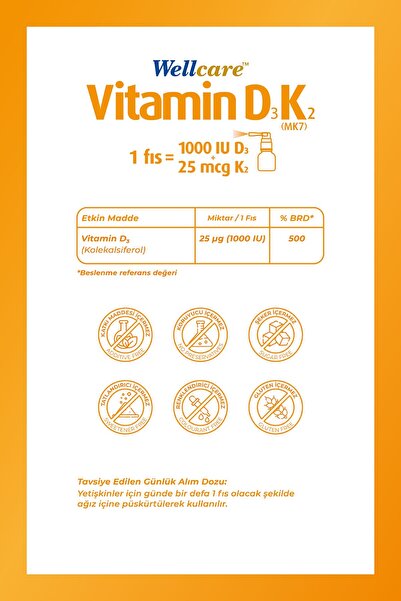 Wellcare Vitamin D3 + K2 30 ml