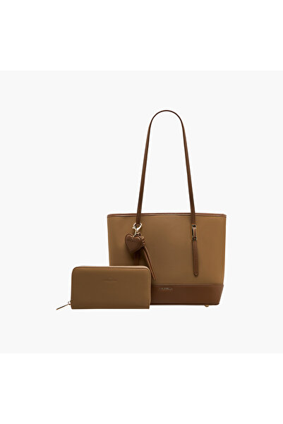 Chrisbella حقيبة توت ملونة مع محفظة ومقابض