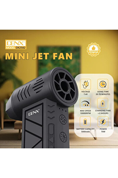 Denx DX2582 Jet Fan, 70W, 5000mAh Battery, 4 Speeds