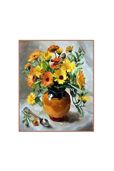 MATTELOT TOYS Set pictura pe numere Vaza cu margarete colorate, Tablou 20 x 3...