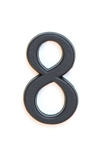 ICON TOOLS Apartment number Icon Tools, zamak alloy, 50 mm, matte graphite, digit 8