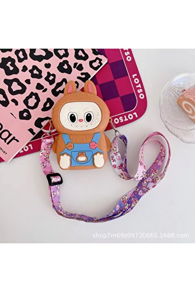 synshop Labubu pisică Geantă din silicon cu urechi Portofel Femei Adolescente...