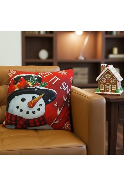 OEM Decorative Christmas pillowcase, with inner zipper, polyester, 6220-2503
