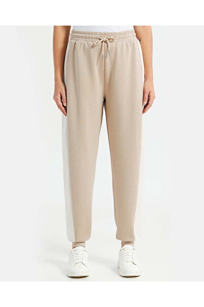 REDTAG Women Brown Panel Detailed Elasticated Joggers