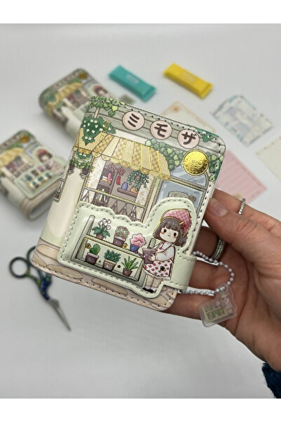 Kağıt Gemi Dükkan Mimosa Flower Sevimli Kız Mini Planlayıcı Spiralli Defter/8...