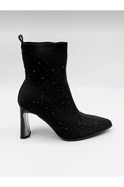 Heyzen İTHAL TAŞLI TRİKO BOT SİYAH