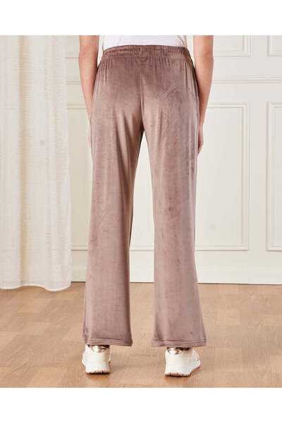 REDTAG Women Brown Velour Wide leg Active Pants