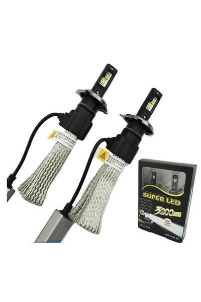 Ruan Set of 2 Car Lamps H7 Super Led 60W, 6400 Lumens, 6500K