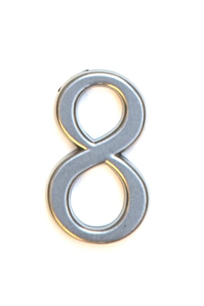 ICON TOOLS Apartment number, ICON TOOLS, zamak alloy, 50 mm, silver, digit 8