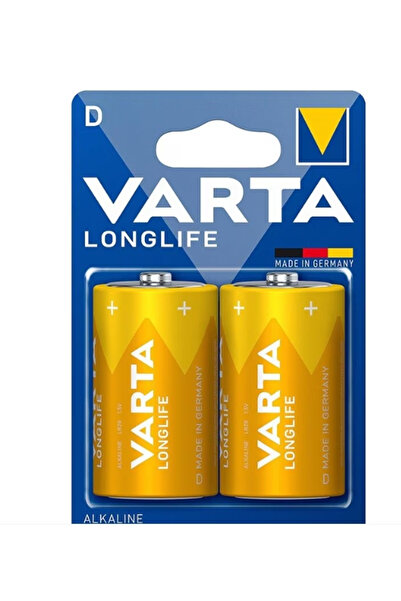 Varta Set 2 baterii alcaline Longlife LR20, marime D, 1.5 V
