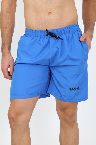 alfa expres Clothing Men's Zippered Pocket Swim Shorts Cobalt