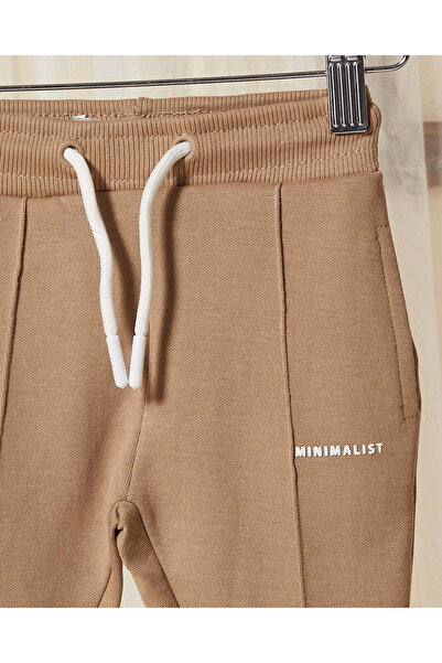 REDTAG Infant Boys Brown Minimalist Track Pants
