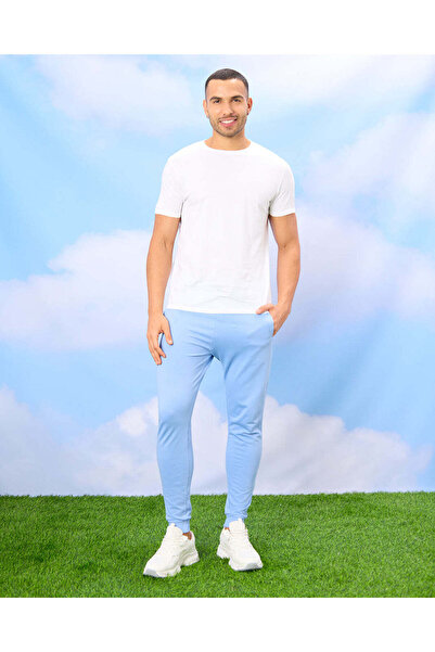 REDTAG Men Blue Plain Active Pants