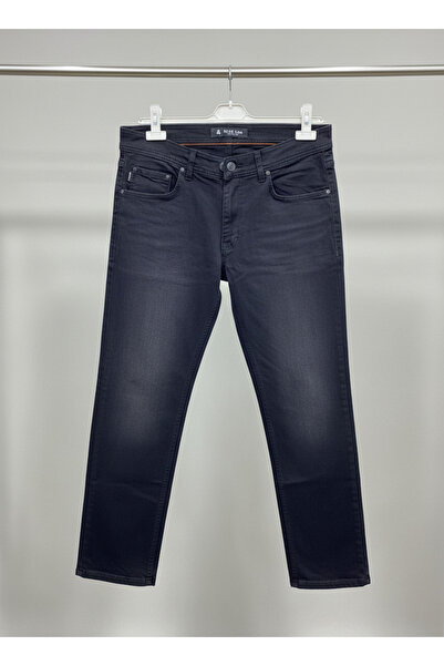 FATELLA Pantaloni din denim Lycra pentru bărbați, negri, cu picior îngust, co...