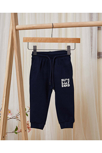 REDTAG Infant Boys Navy Printed Track Pants