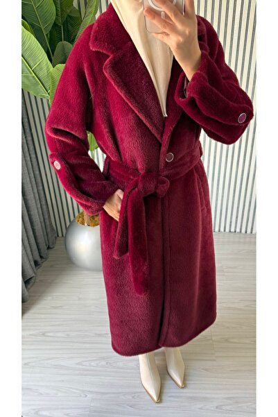 Molly Nelly Women's Angora Fur Soft Long Coat