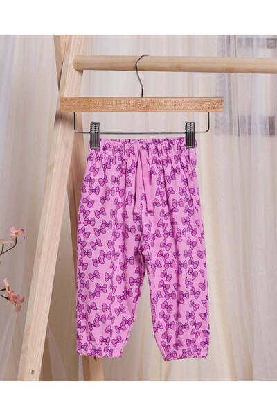 REDTAG Infant Girls Lilac Printed Joggers