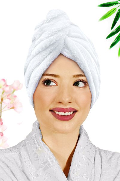 havlubanyobone Buttoned Towel Bonnet
