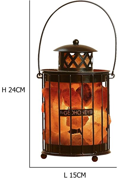 Geohoney Himalayan Salt Lamp with Chunks - Hanging Lamp