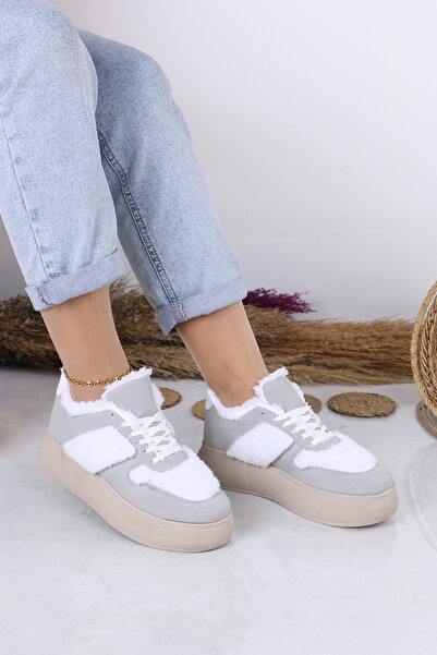 Rimex Yüksek Taban Kürklü Sneaker | Rahat Tabanlı Sıcak Tutucu Günlük Spor Ay...