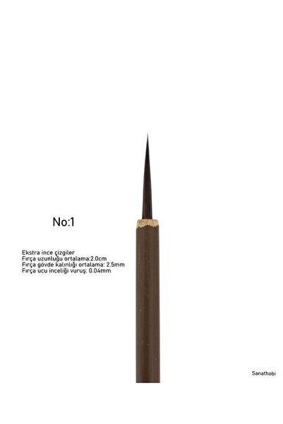 Sanathobi Tahrir Fırçası Kurt Kılı No:1-çini, seramik, tezhip, minyatür, brus...