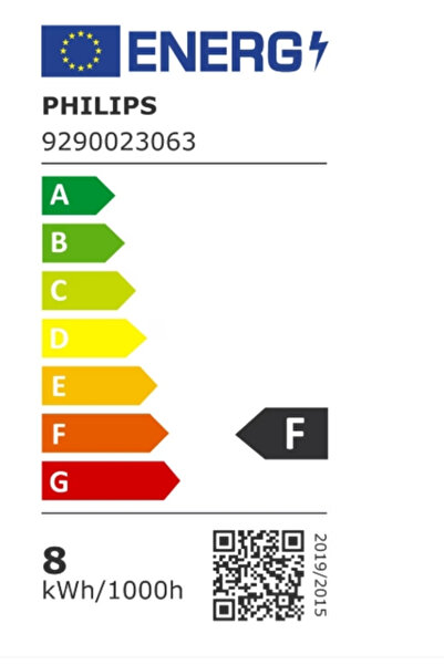 Philips Pack of 3 Philips LED bulbs, A60, E27, 8W (60W), 806 lm, cool white light (4000K), F