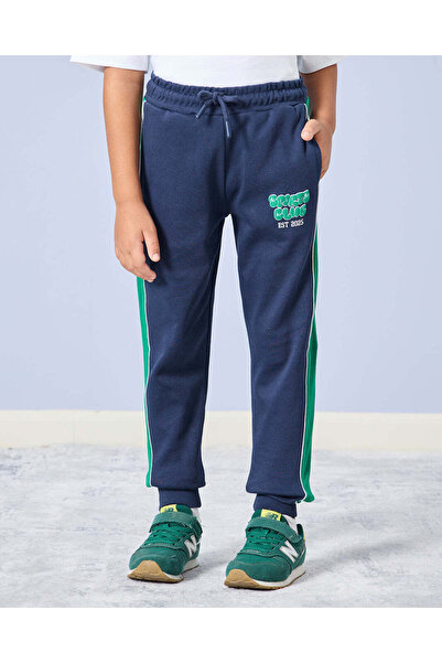 REDTAG Boys Navy Side Tape Active Pants
