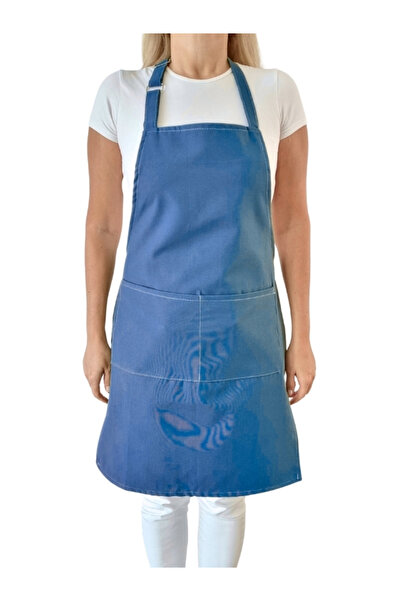 Enoteks مريلة مطبخ مقاومة للماء، مريلة طاهي مع جيبين كبيرين، مريلة باريستا ساكس