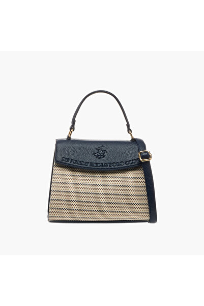 Beverly Hills Polo Club Textured Satchel Bag with Top Handle