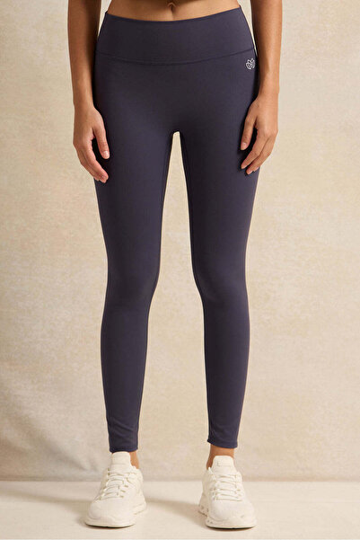 REDTAG Women Navy Skinny Fit Active Leggings