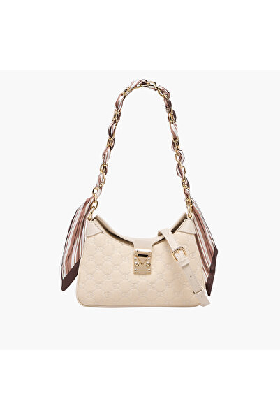 Chrisbella حقيبة كروس منسوجة مع حزام قابل للفصل وغطاء قلاب للإغلاق