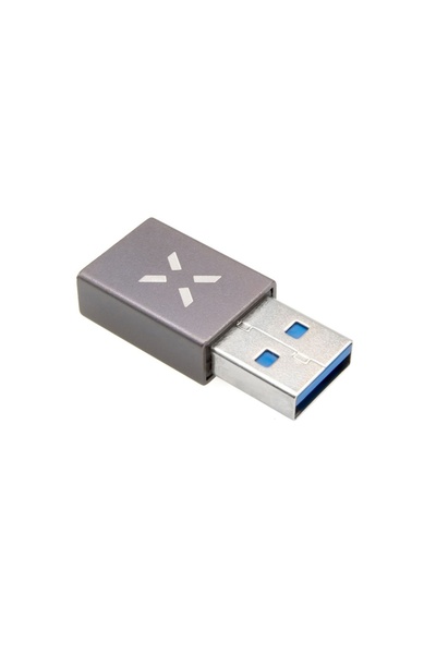 FIXED USB 3.0 to USB-C Adapter, 5Gbps Speed, 2.4A, Universal Compatible, Aluminum Body, FIXA, Gray